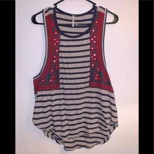 Free People striped tank top